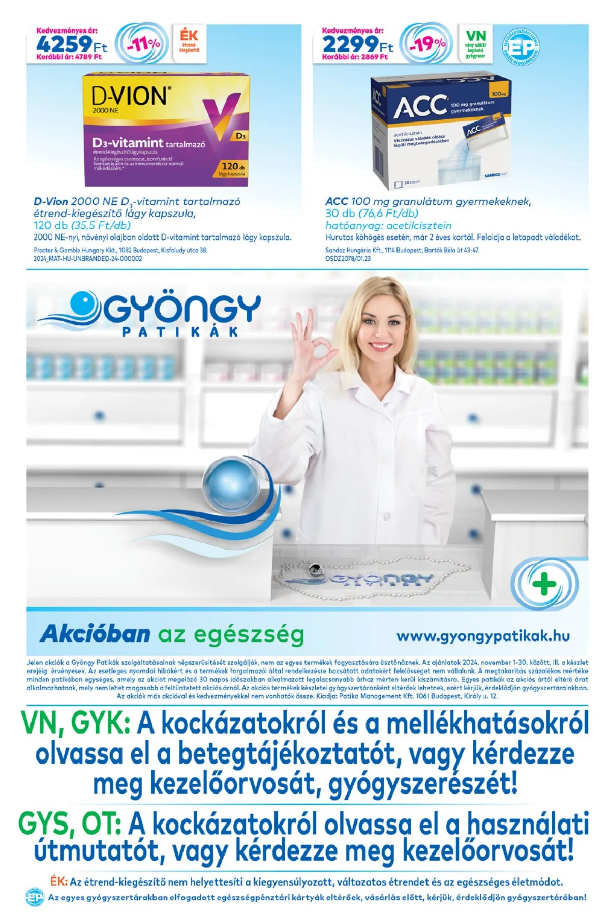 Gyongy akciós újság Patikak 11.01–11.30 – 20. oldal