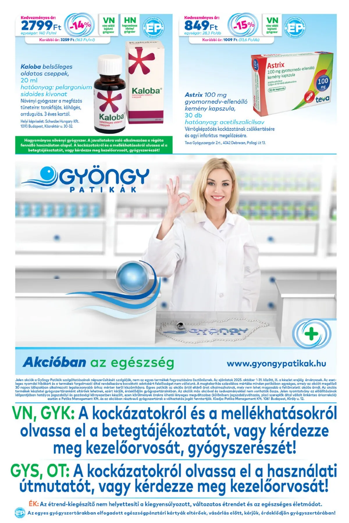 Gyongy akciós újság Patikak 10.01–10.31 – 20. oldal