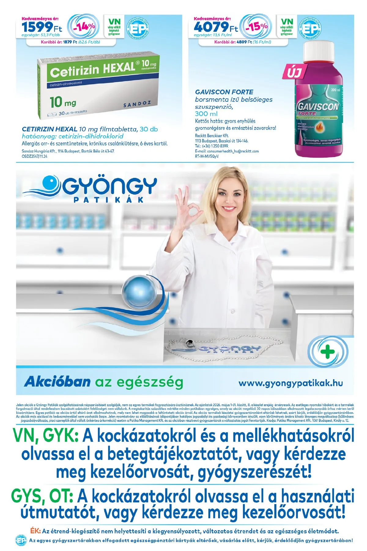 Gyongy akciós újság Patikak 05.01–05.31 – 20. oldal