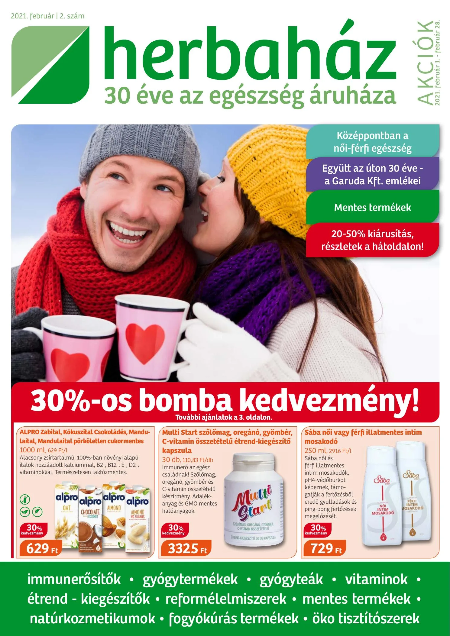 Herbahaz akciós újság 02.01–02.28