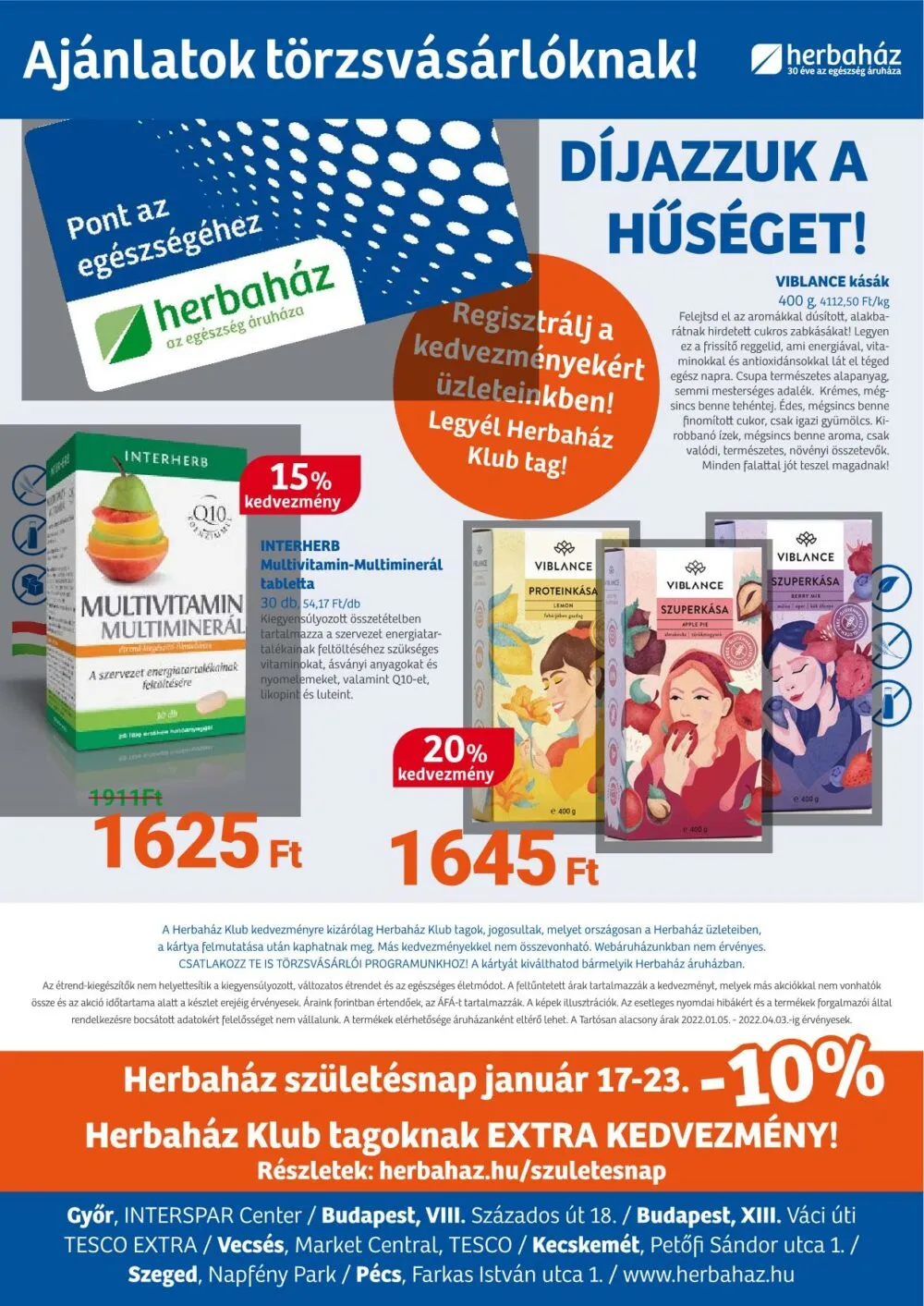 Herbahaz akciós újság 01.05–01.30 – 12. oldal