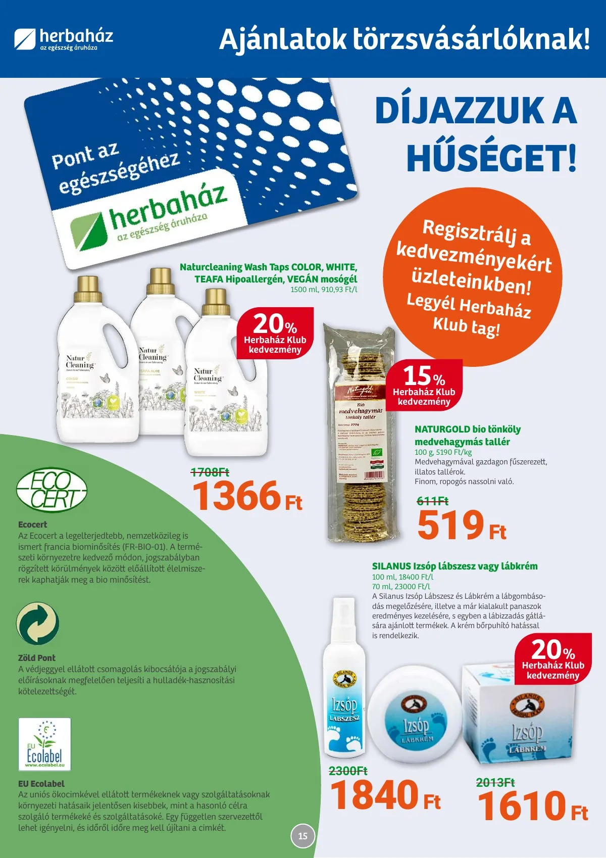 Herbahaz akciós újság 04.03–05.01 – 15. oldal