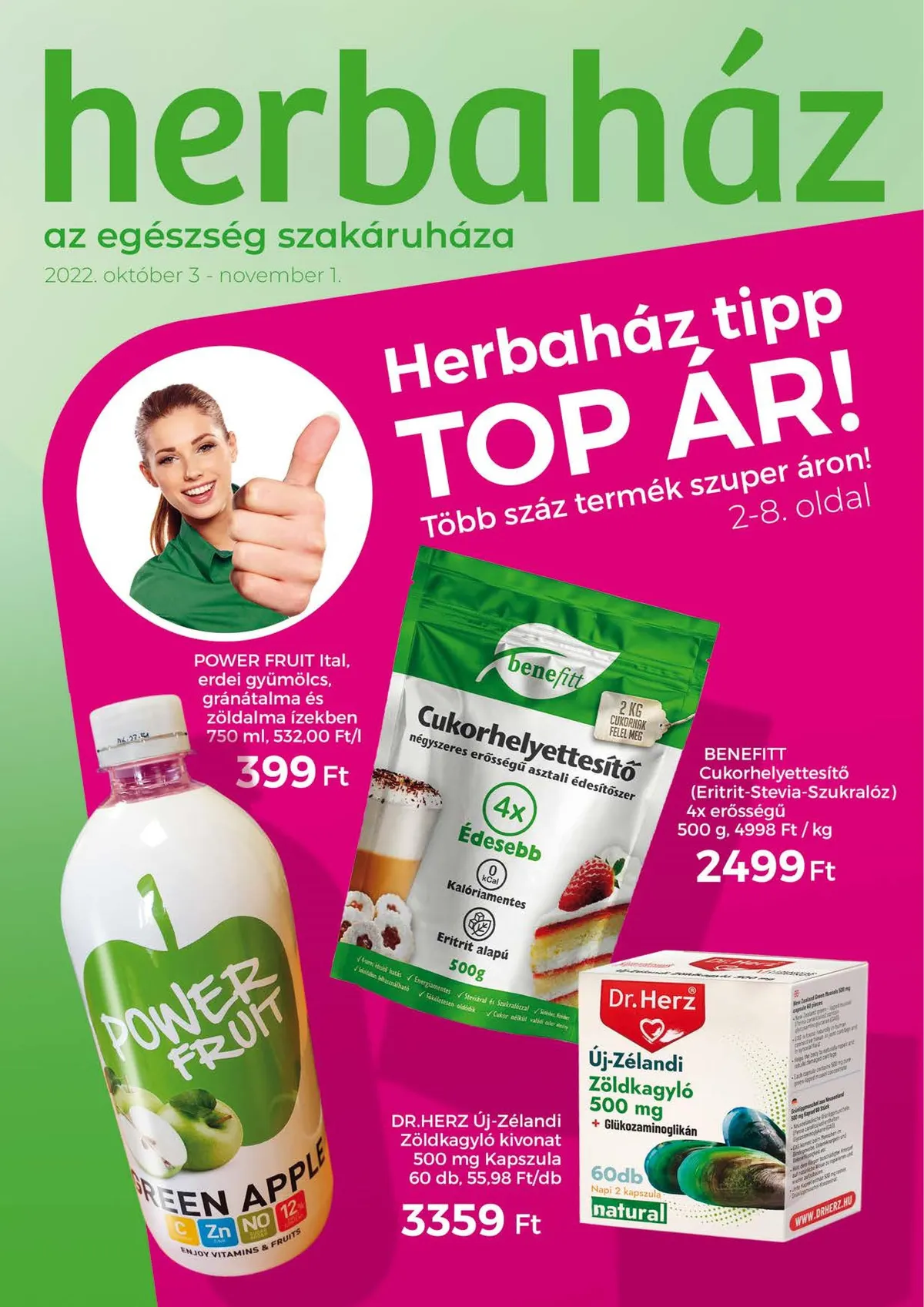Herbahaz akciós újság 10.03–11.01
