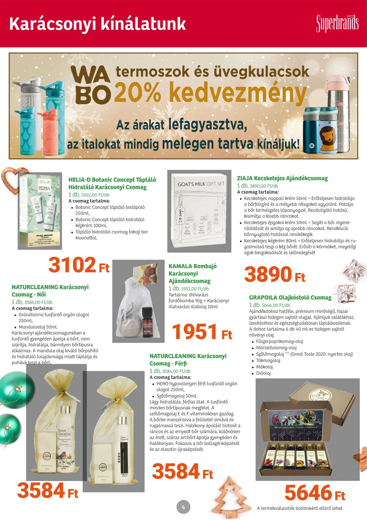 Herbahaz akciós újság 12.05–01.08 – 4. oldal