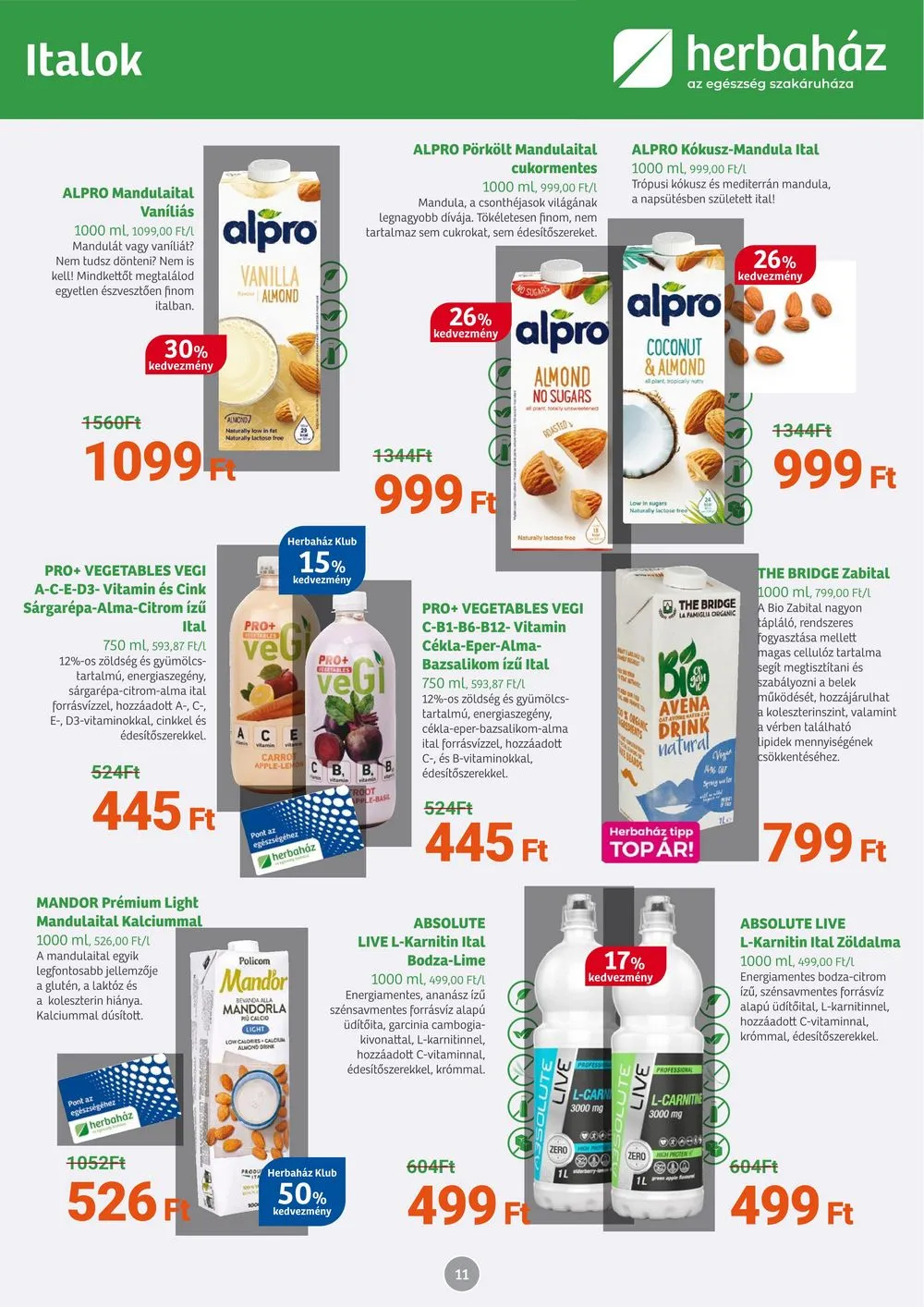 Herbahaz akciós újság 01.09–02.05 – 11. oldal