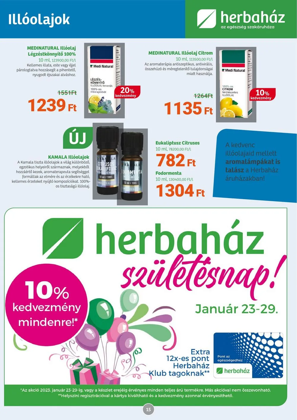 Herbahaz akciós újság 01.09–02.05 – 15. oldal