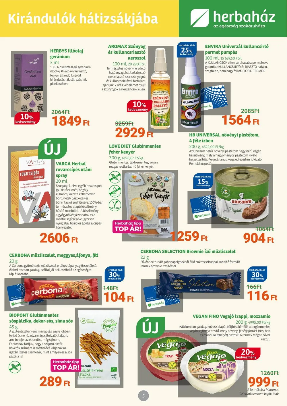 Herbahaz akciós újság 05.02–06.04 – 5. oldal