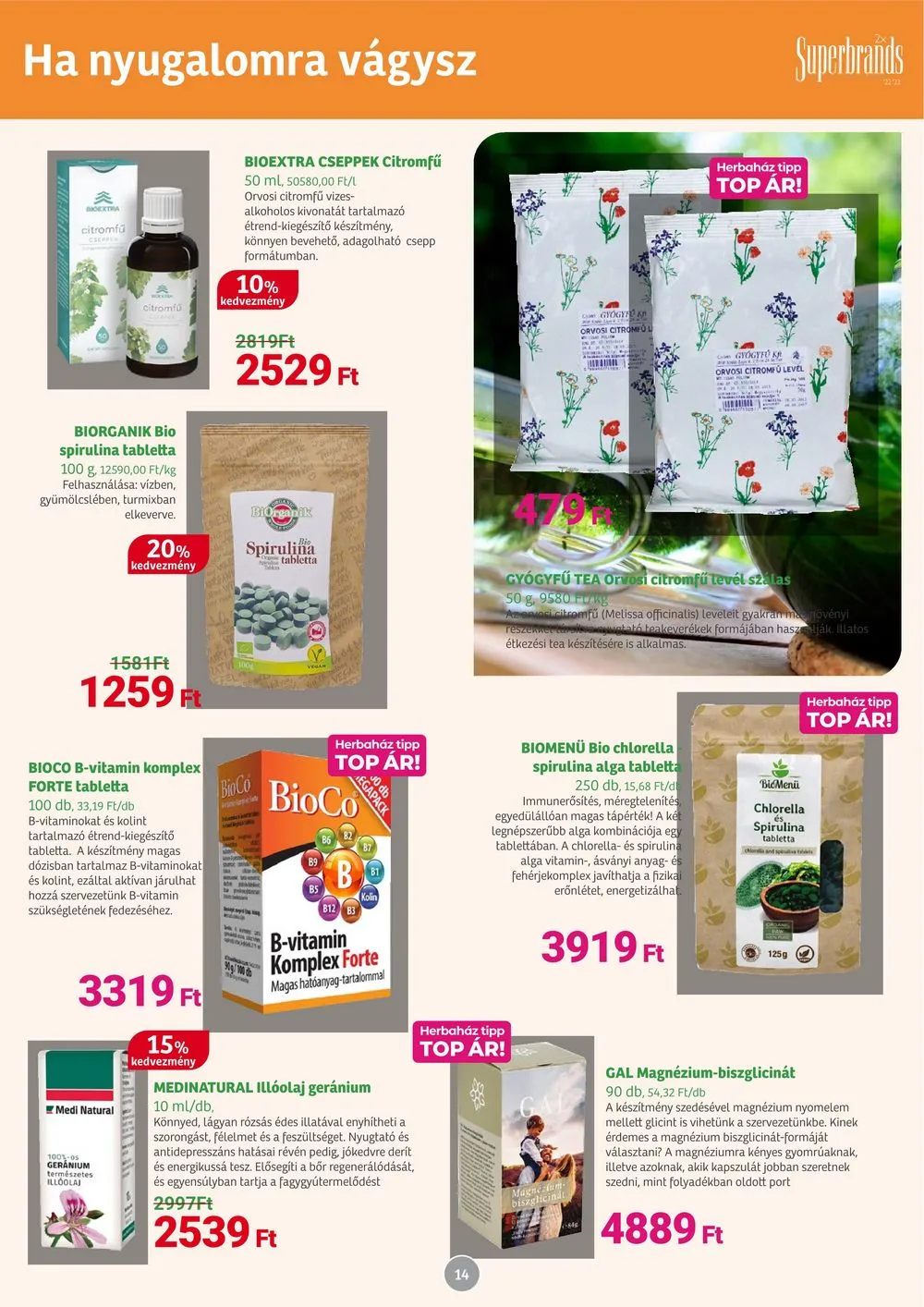Herbahaz akciós újság 07.03–08.06 – 14. oldal