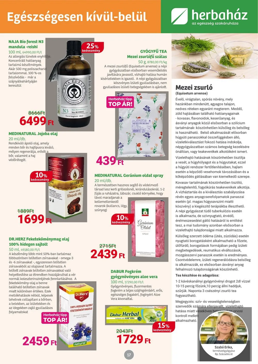 Herbahaz akciós újság 07.03–08.06 – 17. oldal