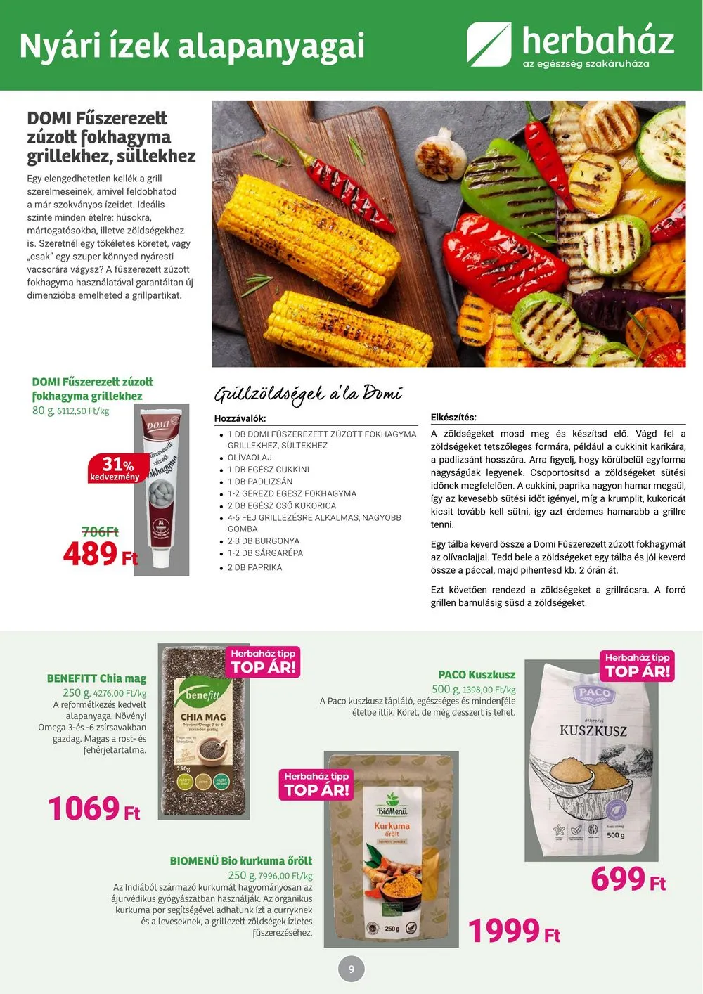 Herbahaz akciós újság 07.03–08.06 – 9. oldal