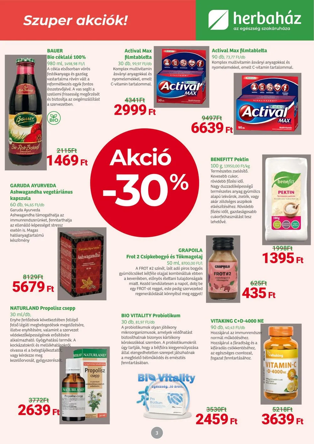 Herbahaz akciós újság 01.08–02.04 – 3. oldal