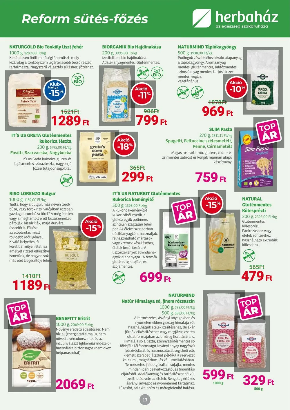 Herbahaz akciós újság 05.06–06.02 – 13. oldal