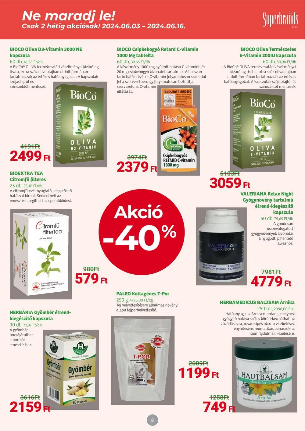 Herbahaz akciós újság 06.03–06.30 – 8. oldal