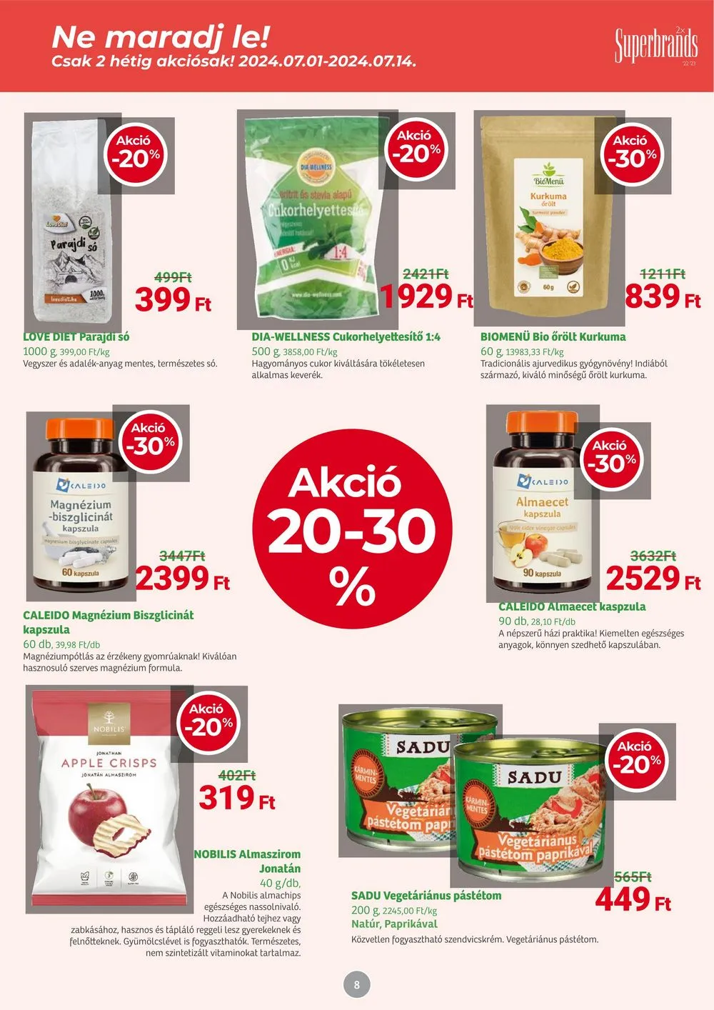 Herbahaz akciós újság 07.01–08.04 – 8. oldal