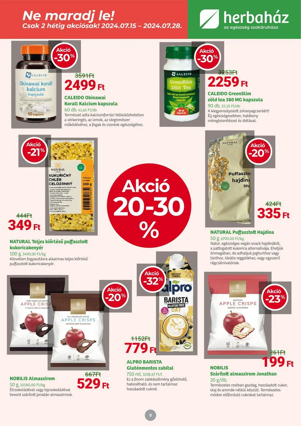 Herbahaz akciós újság 07.01–08.04 – 9. oldal