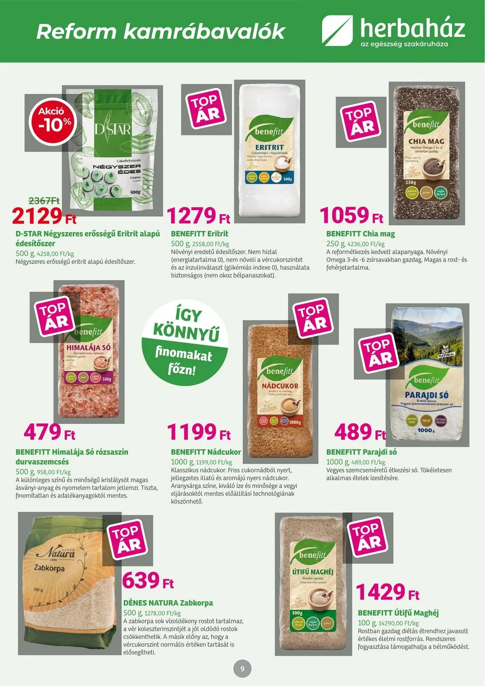 Herbahaz akciós újság 08.05–09.01 – 9. oldal