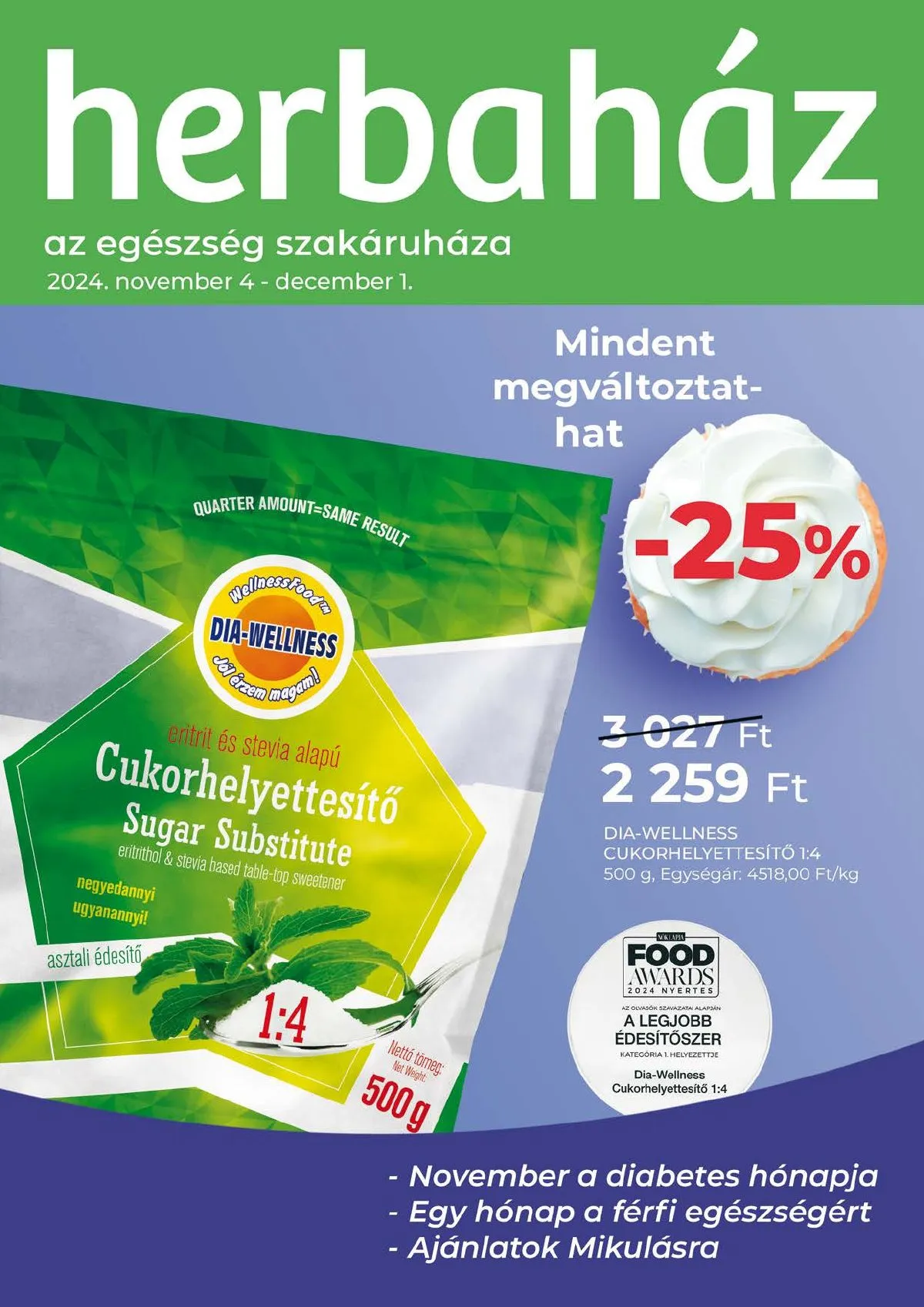Herbahaz akciós újság 11.04–12.01