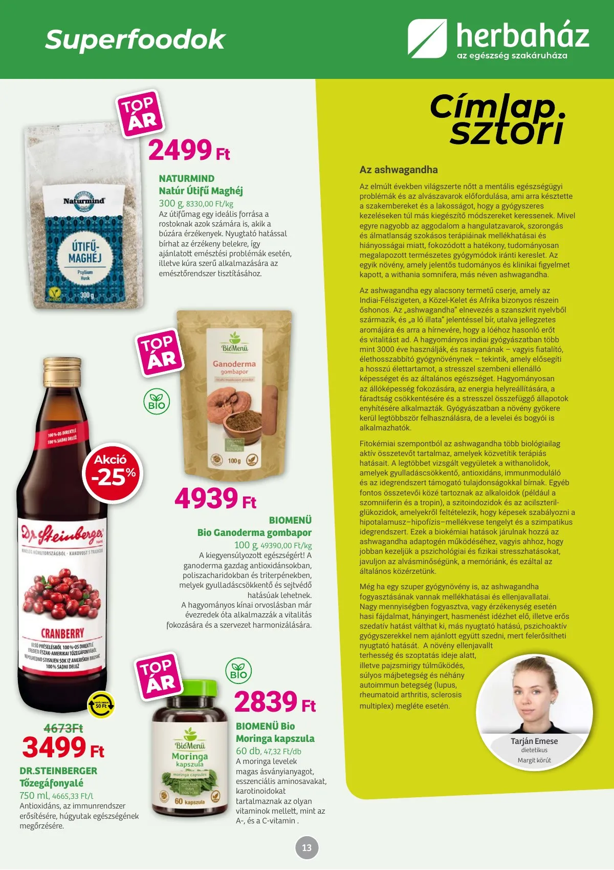 Herbahaz akciós újság 09.01–10.05 – 13. oldal