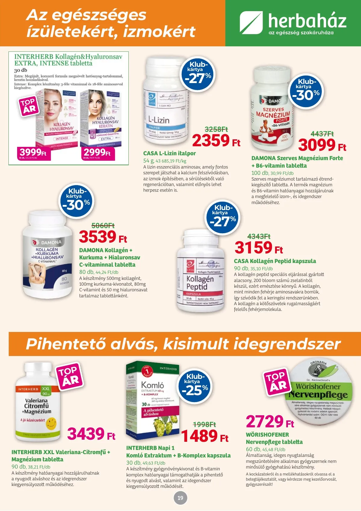 Herbahaz akciós újság 12.01–01.04 – 19. oldal
