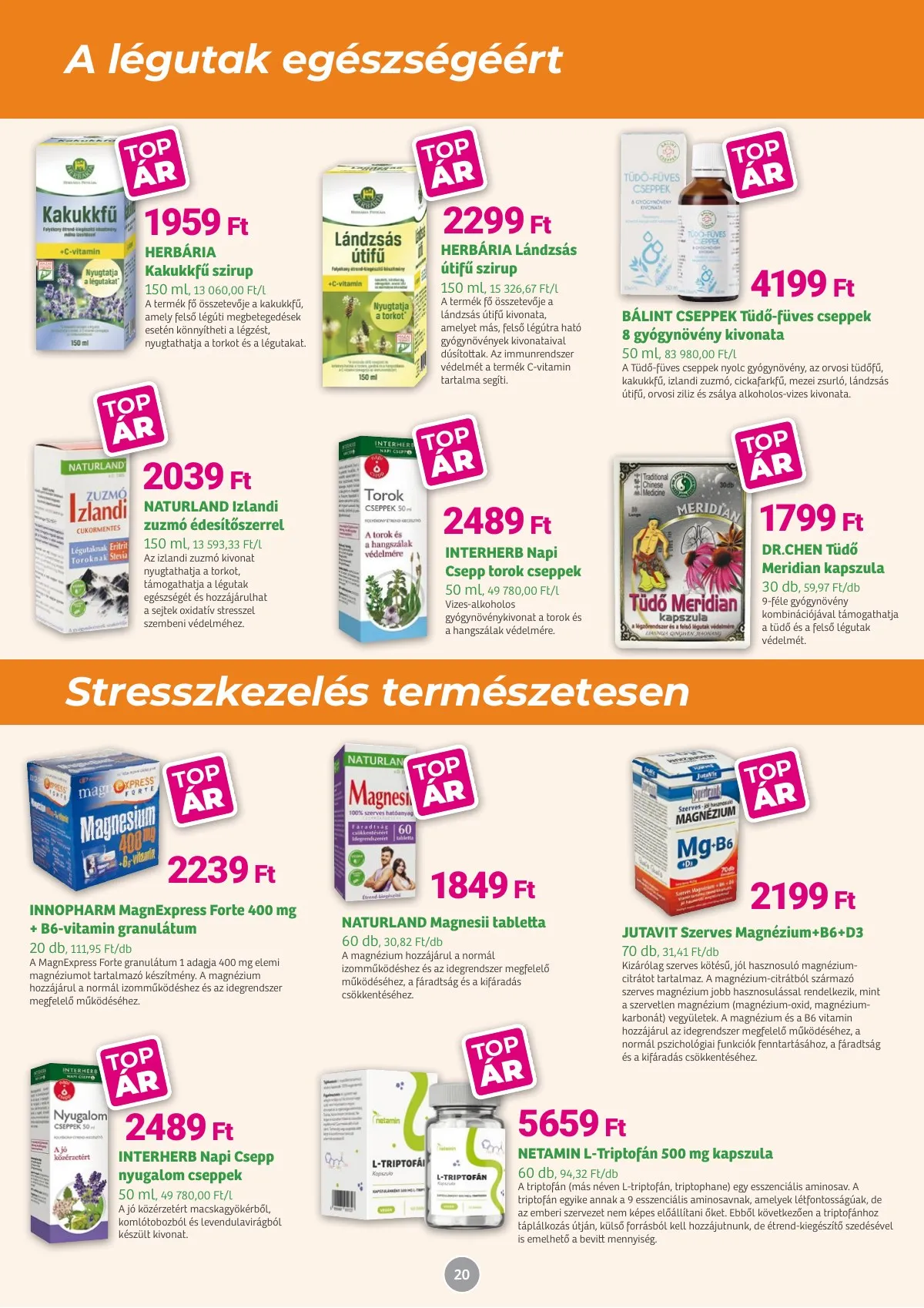 Herbahaz akciós újság 02.02–03.03 – 20. oldal