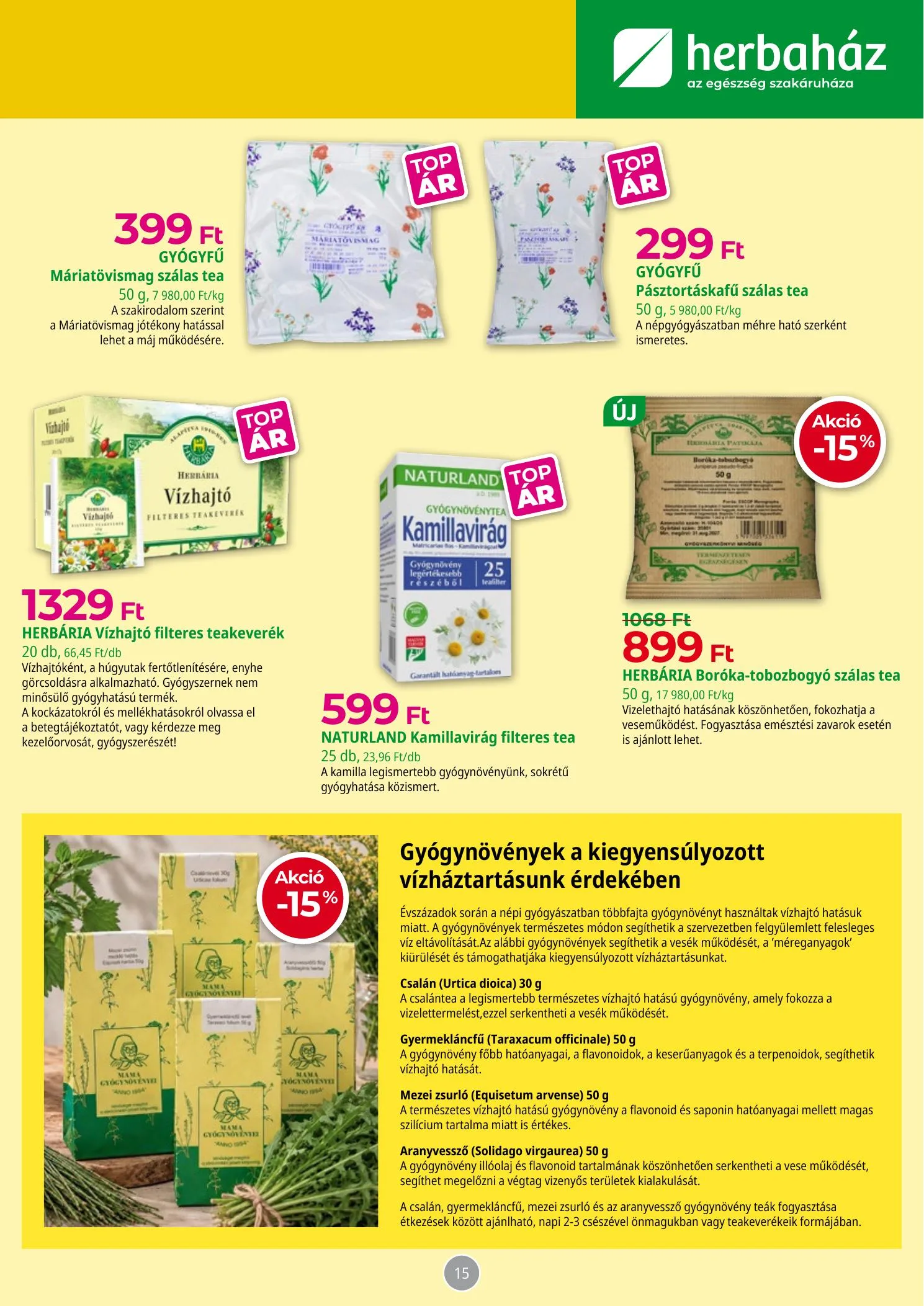 Herbahaz akciós újság 06.01–07.05 – 15. oldal