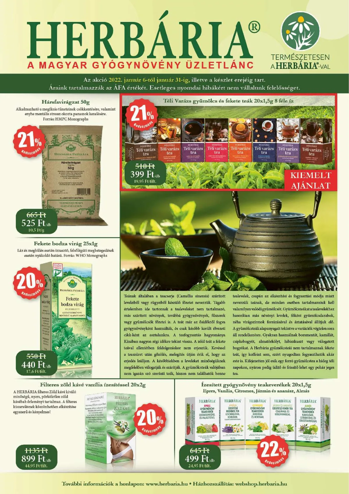 Herbaria akciós újság 01.06–01.31