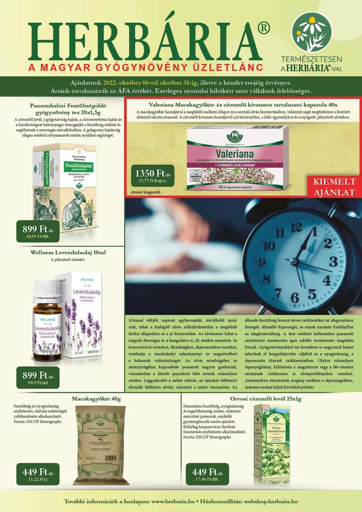 Herbaria akciós újság 10.06–10.31