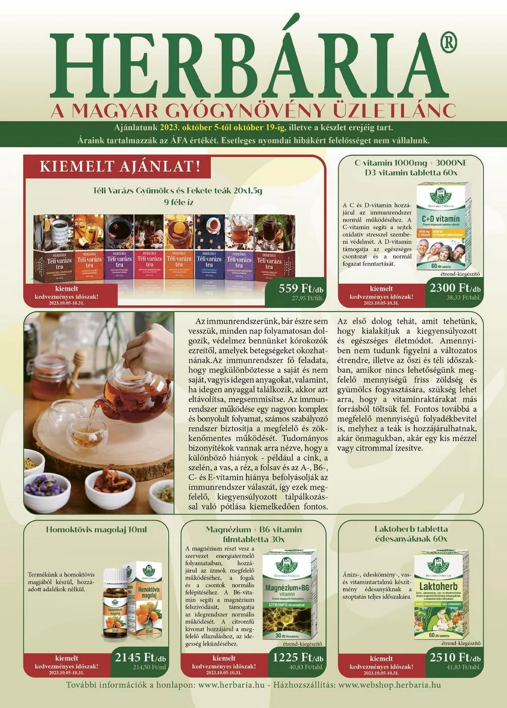 Herbaria akciós újság 10.05–10.19
