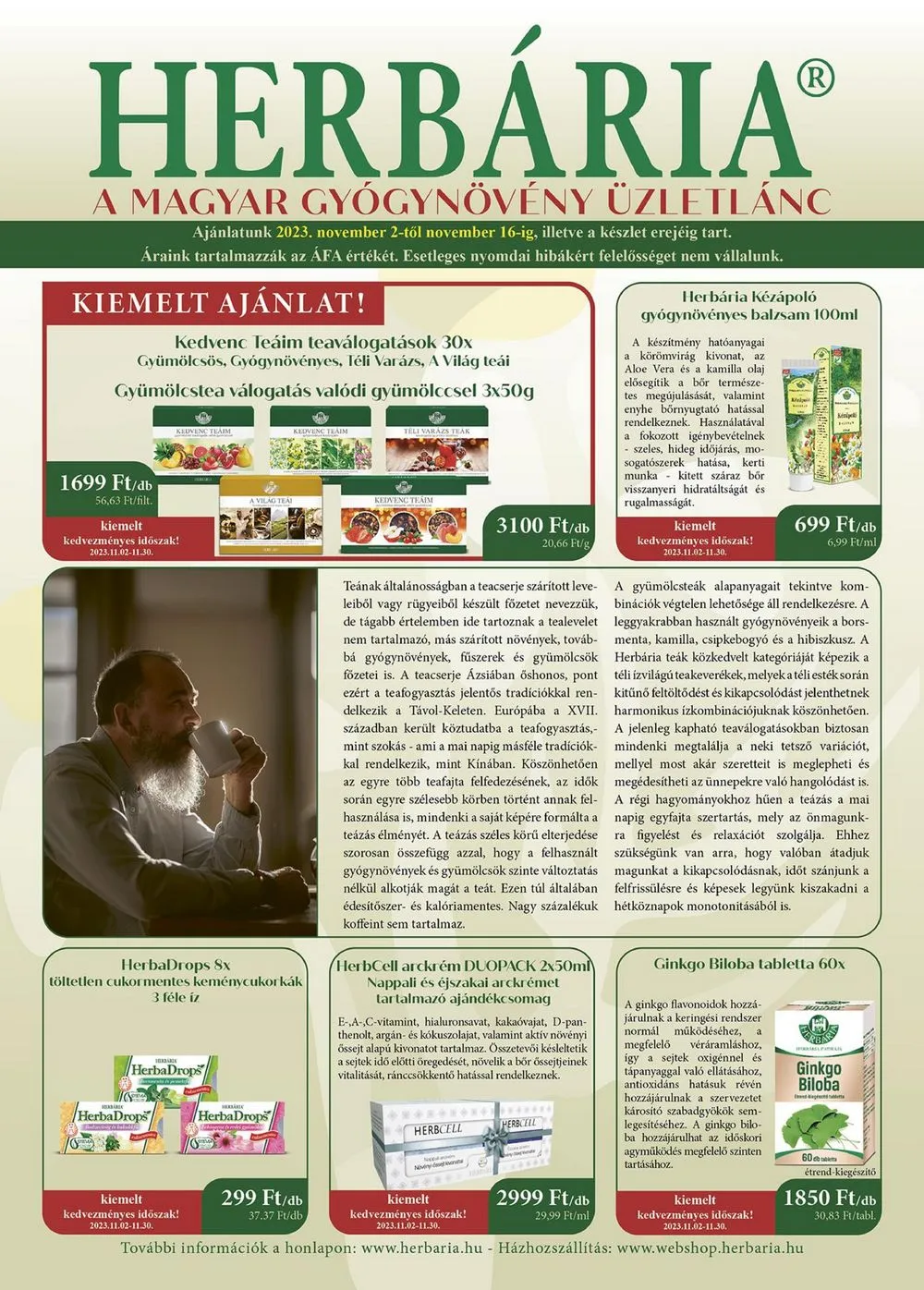 Herbaria akciós újság 11.02–11.16