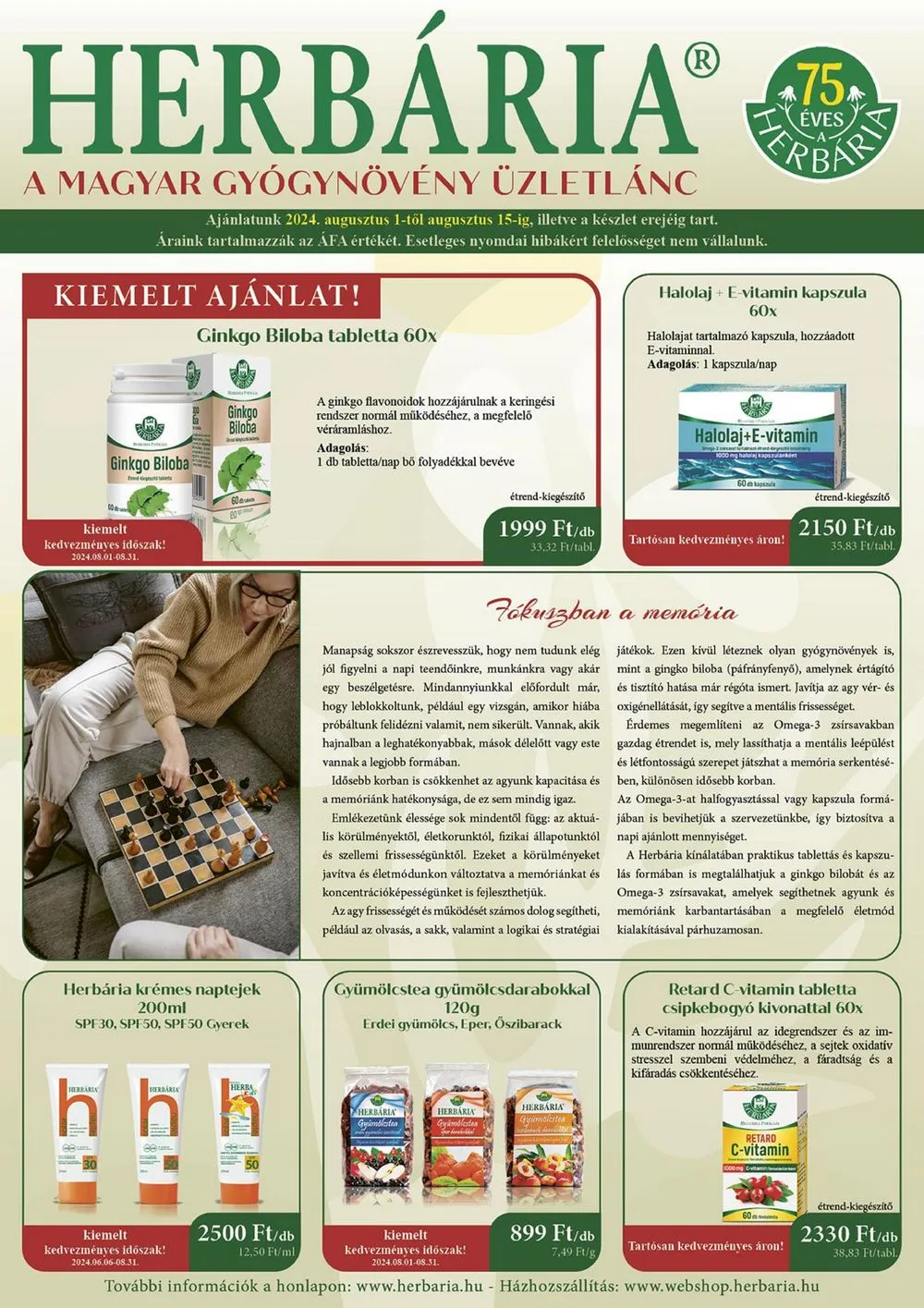 Herbaria akciós újság 08.01–08.15