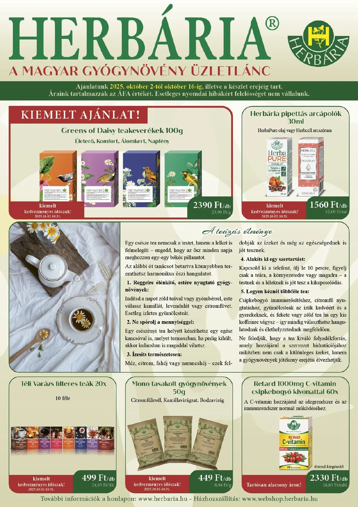 Herbaria akciós újság 10.02–10.16