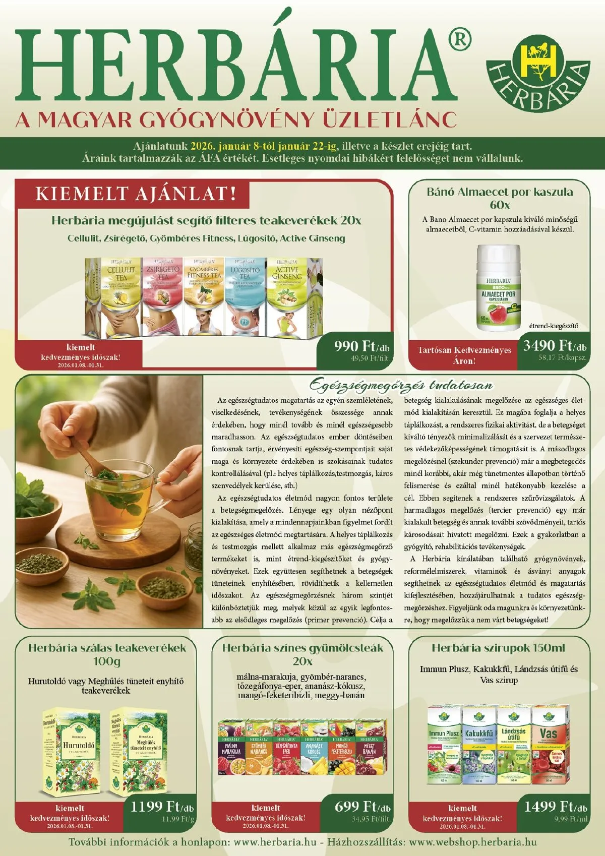 Herbaria akciós újság 01.08–01.22