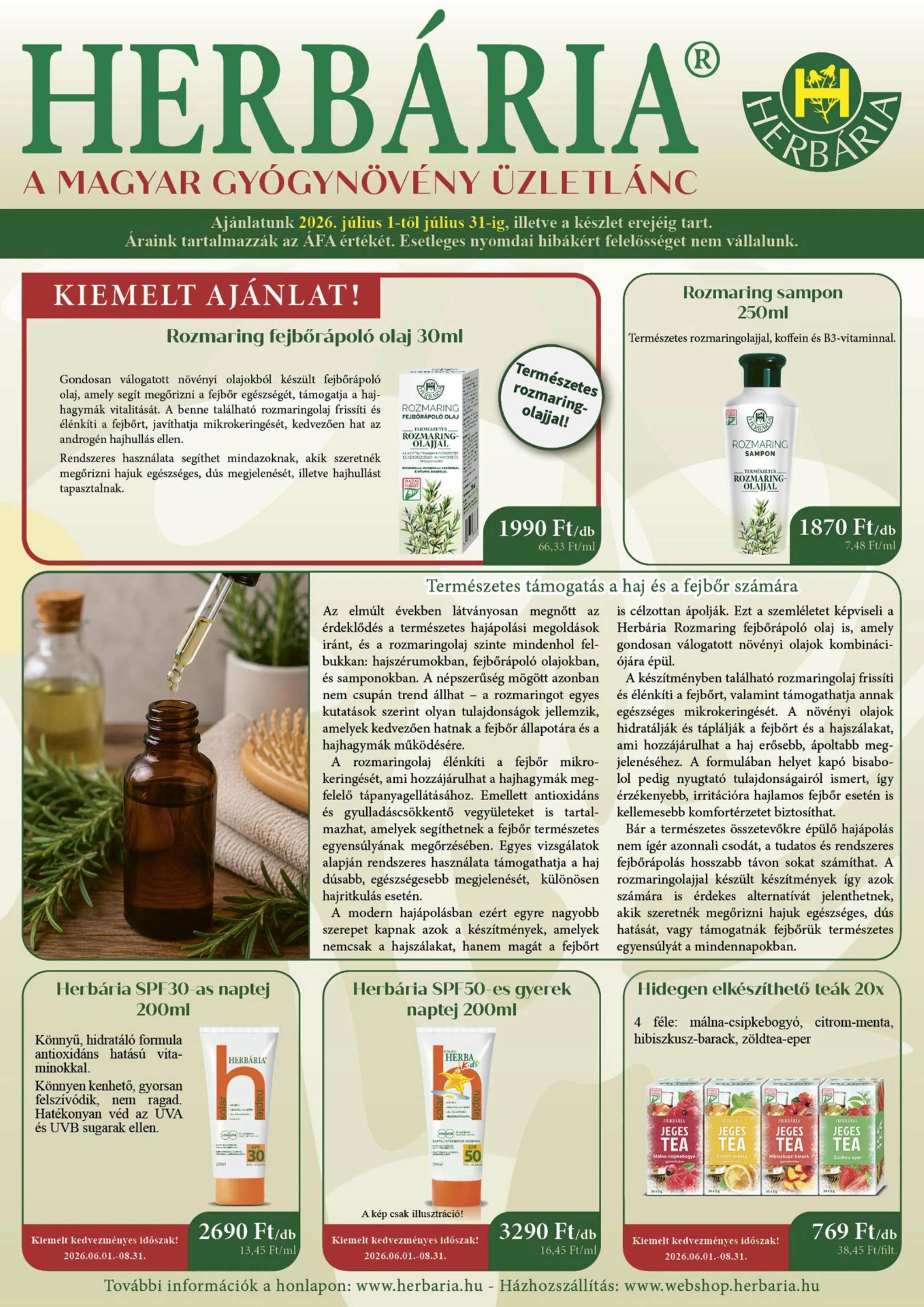 Herbaria akciós újság 07.01–07.31