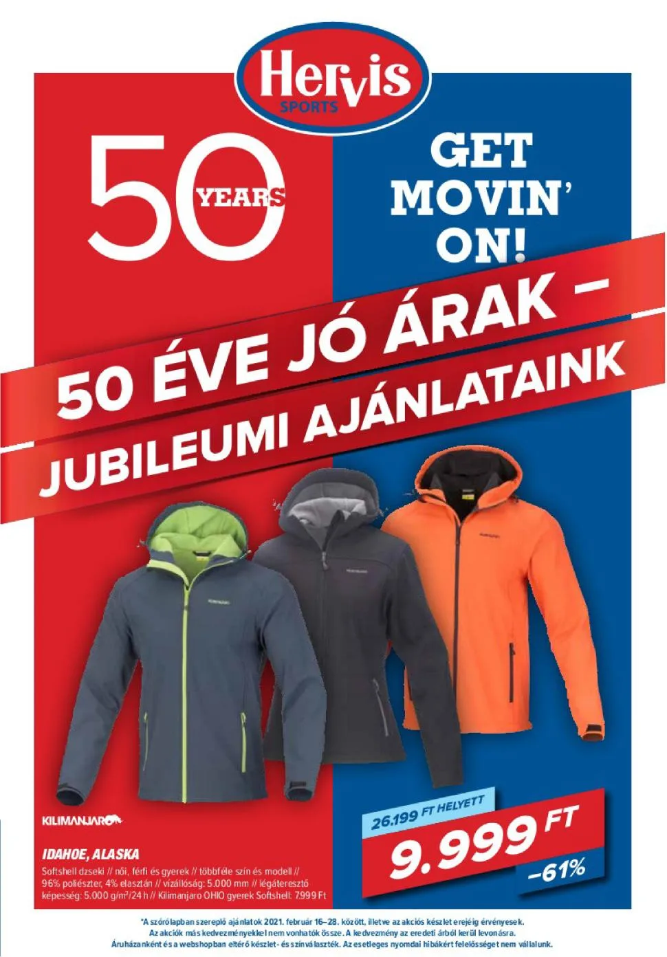 Hervis akciós újság 02.16–02.28