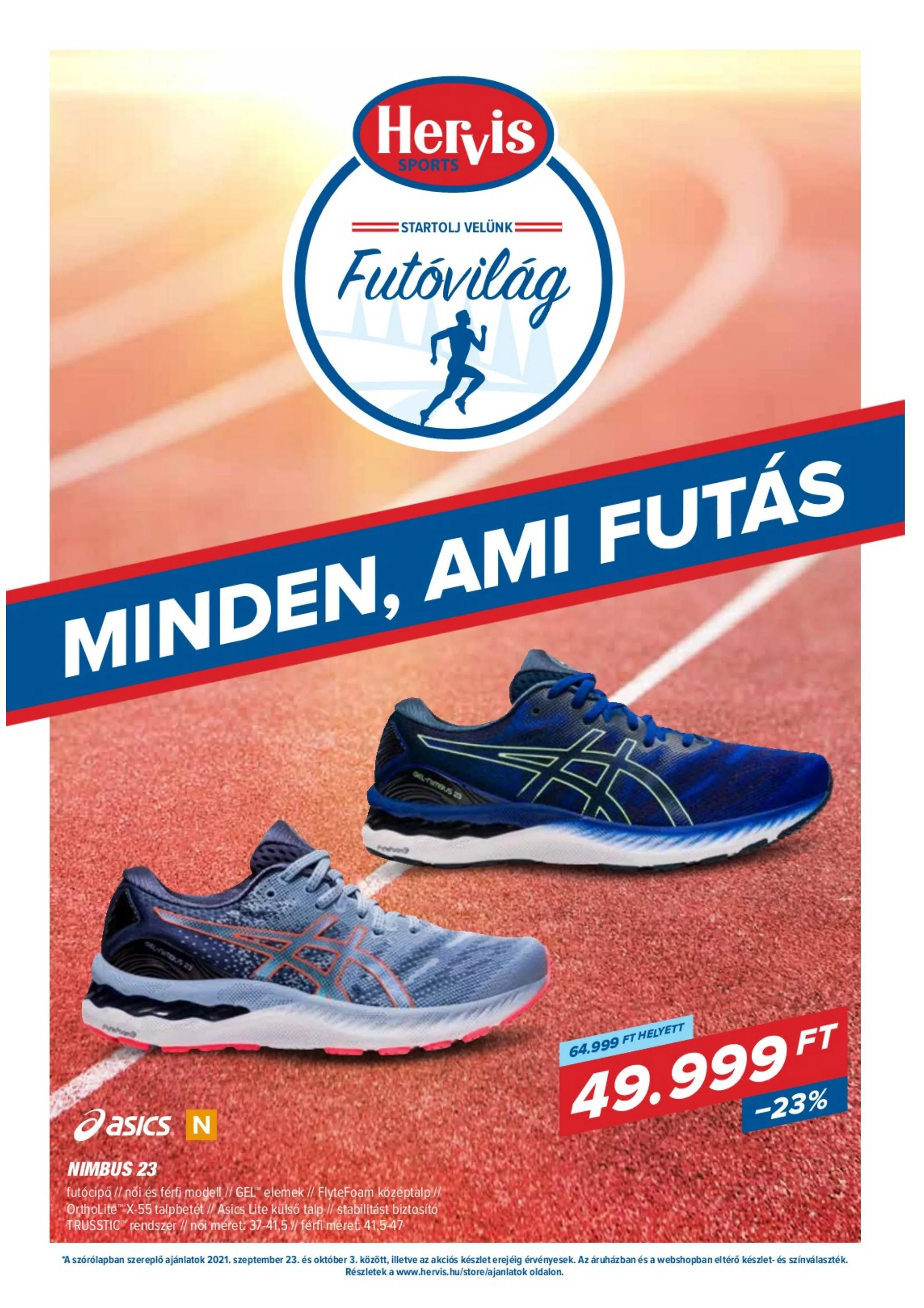 Hervis akciós újság 09.23–10.03
