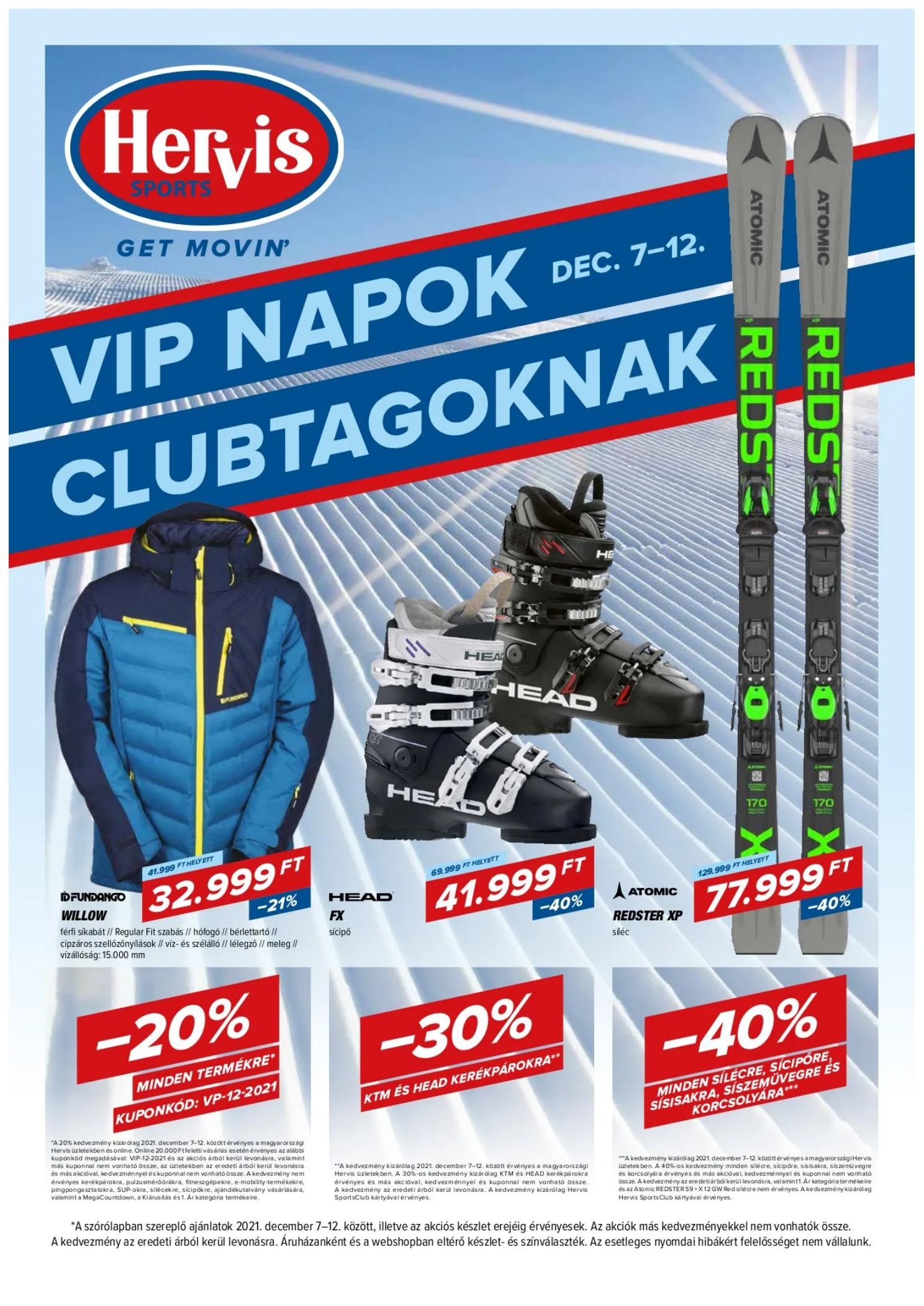 Hervis akciós újság 12.07–12.12