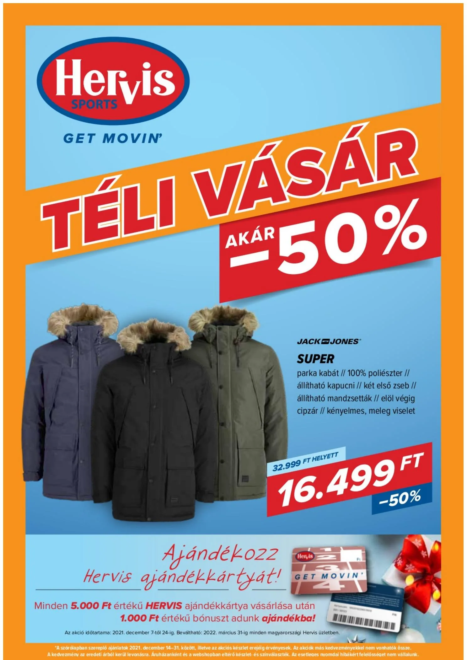 Hervis akciós újság 12.14–12.31