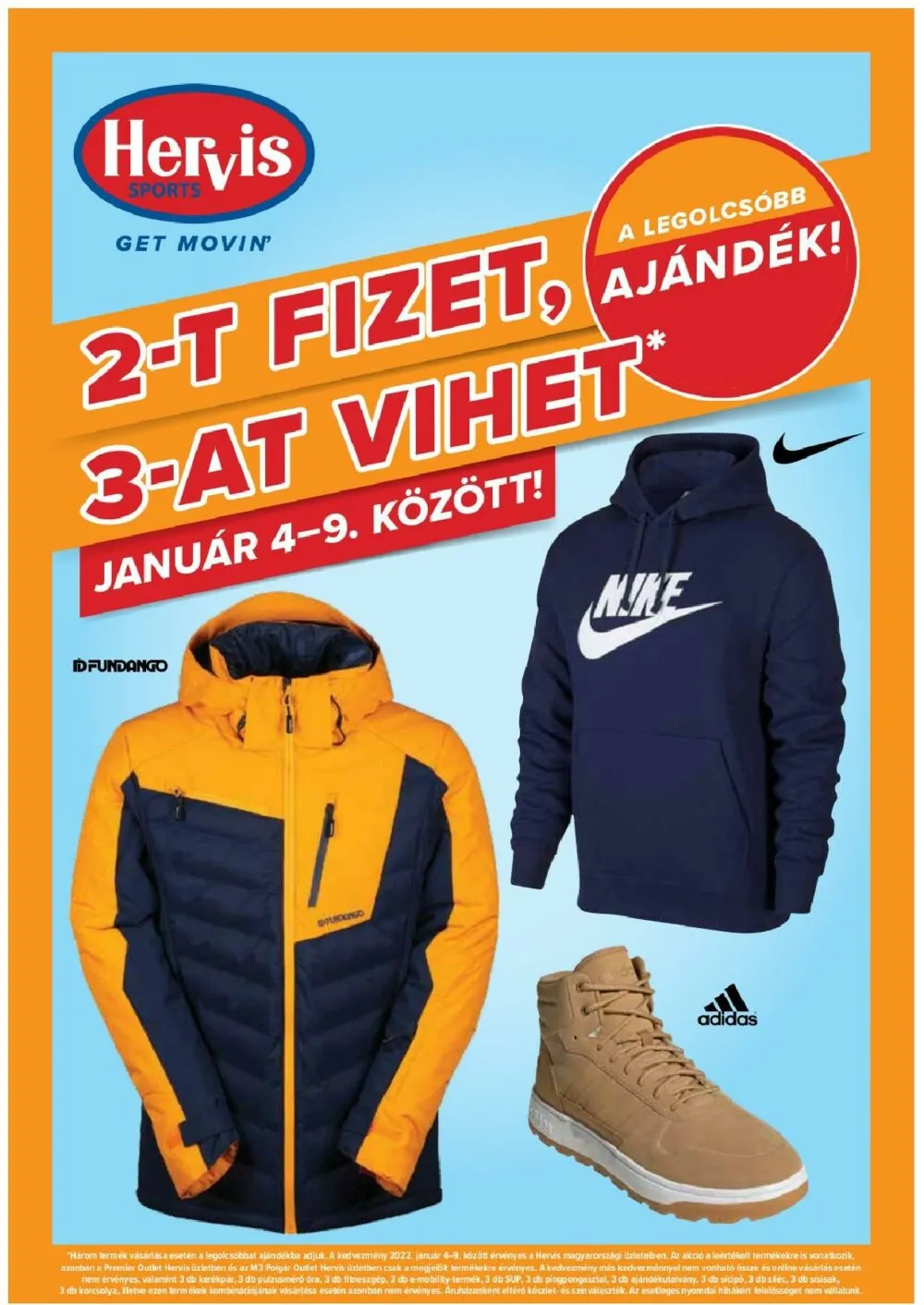 Hervis akciós újság 01.04–01.09