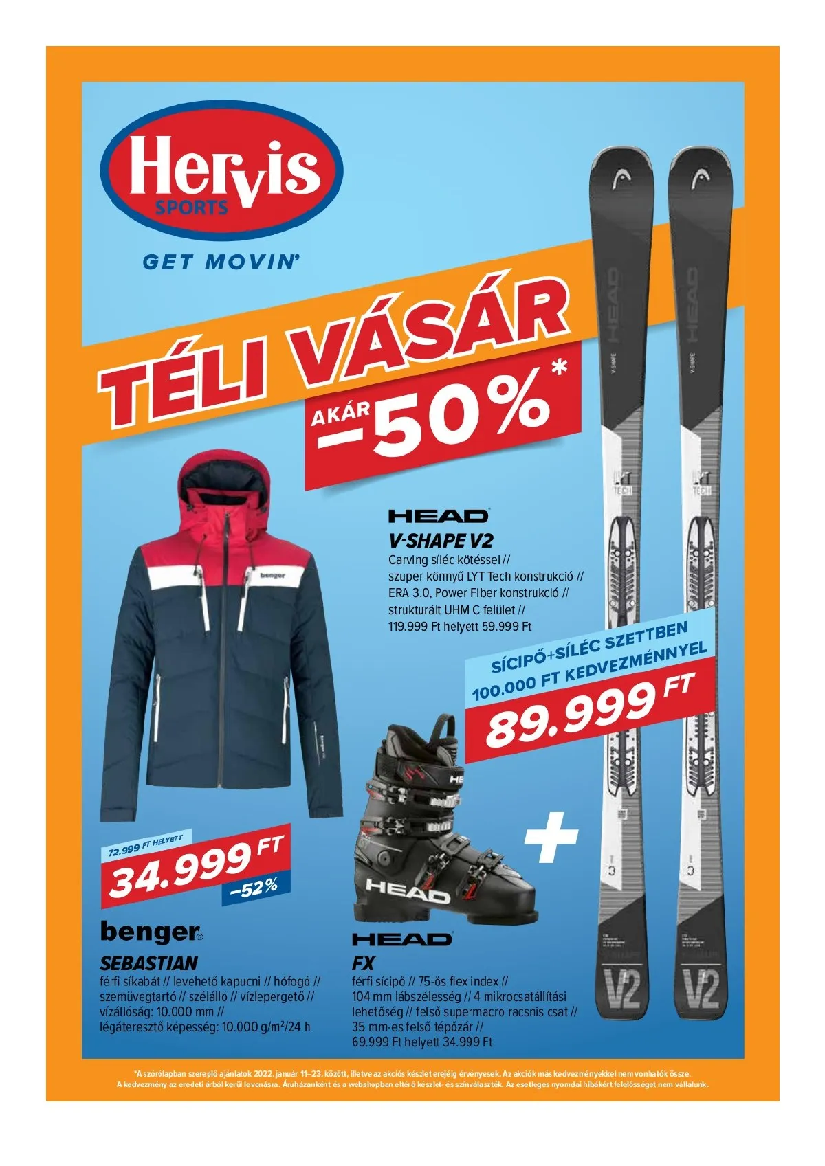 Hervis akciós újság 01.11–01.11