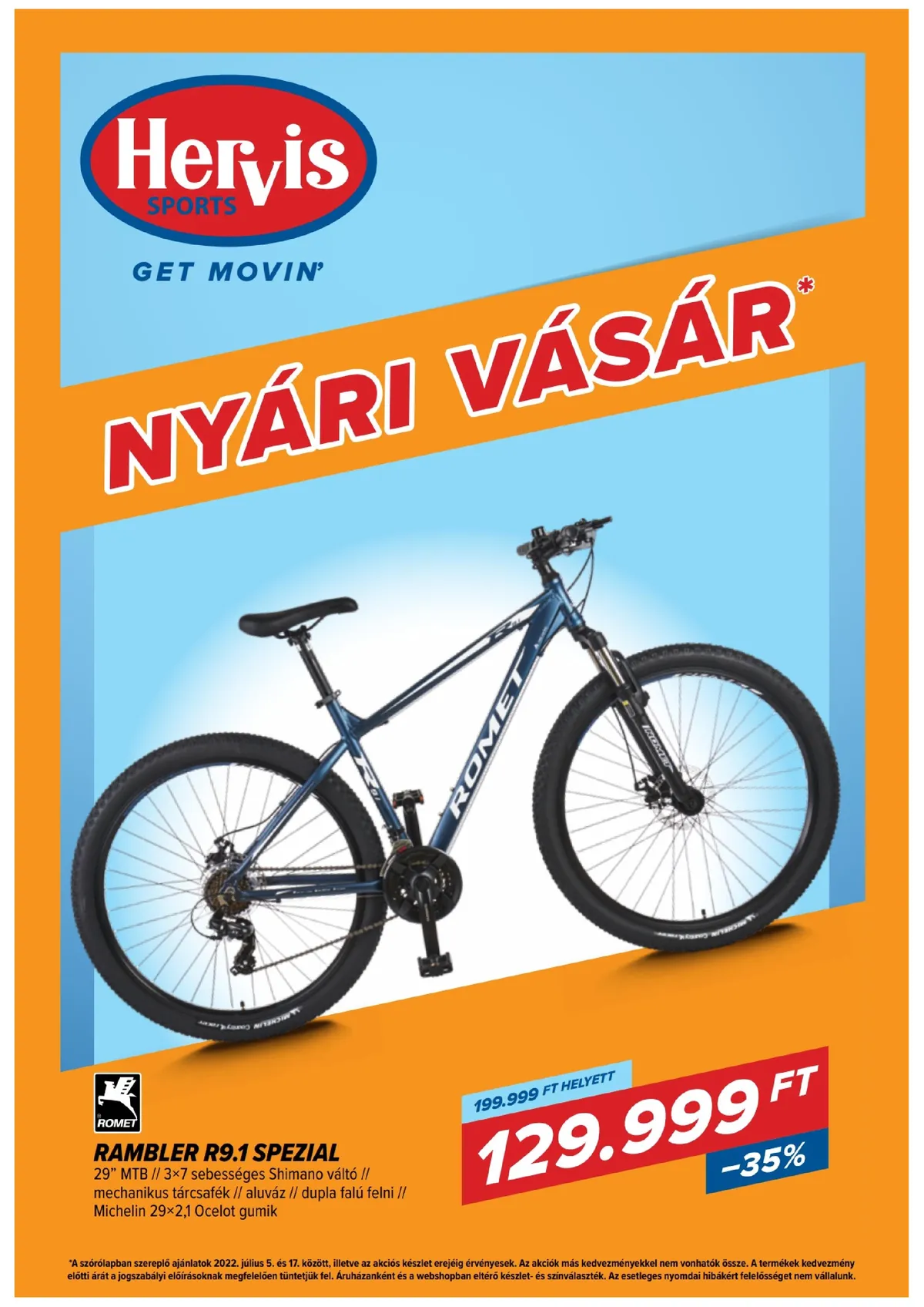 Hervis akciós újság 07.05–07.17