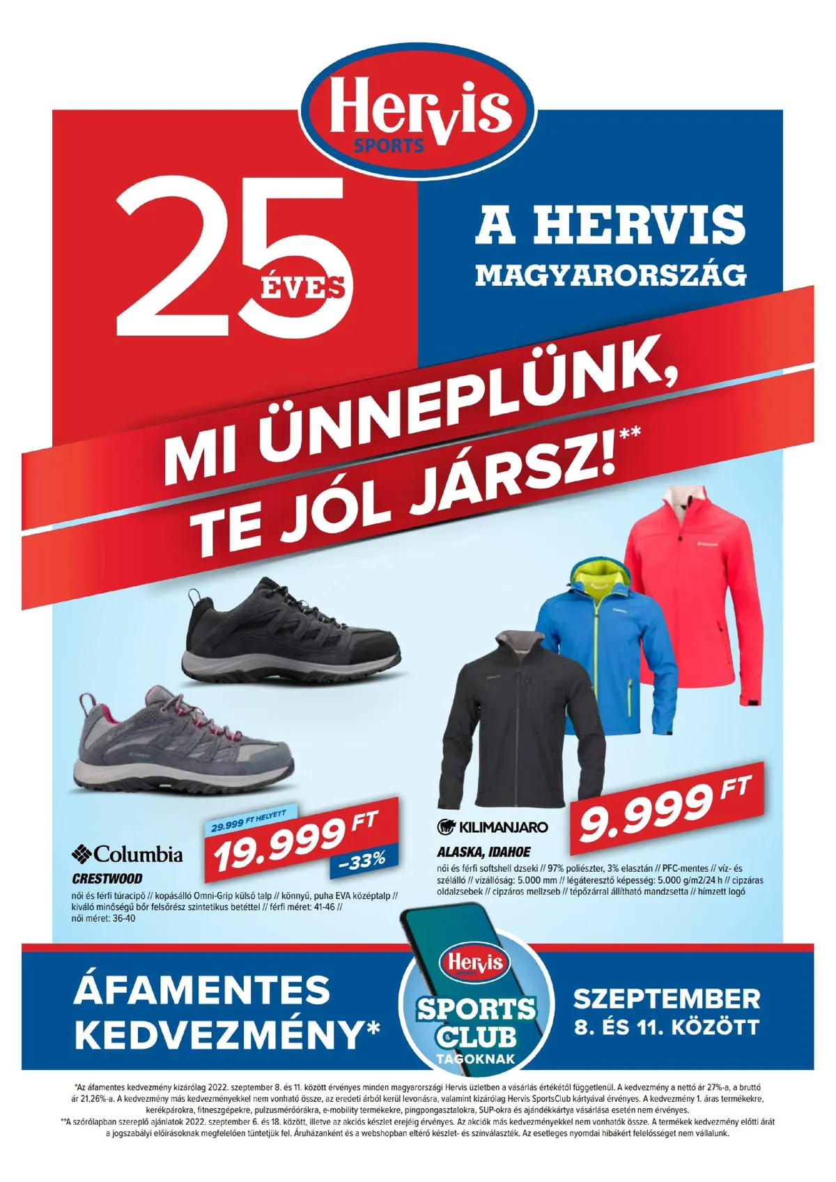 Hervis akciós újság 09.06–09.18