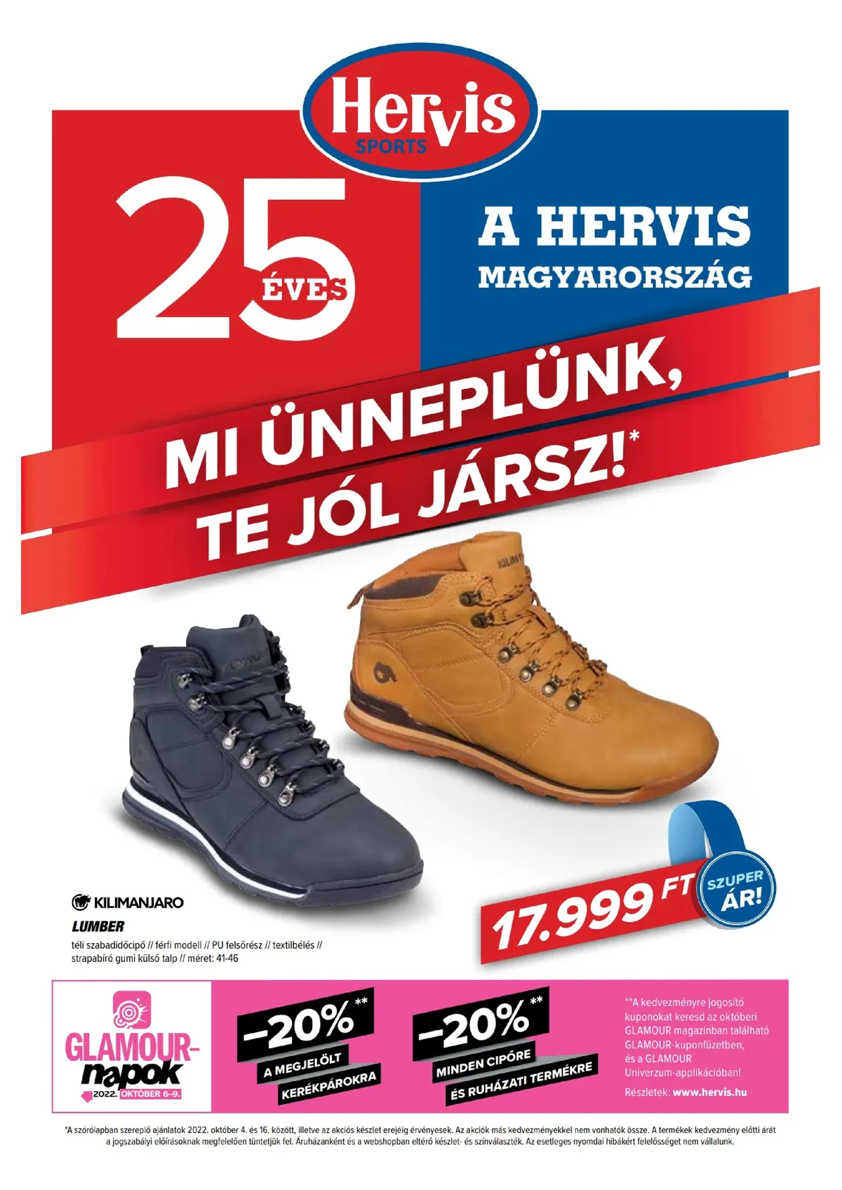 Hervis akciós újság 10.04–10.16
