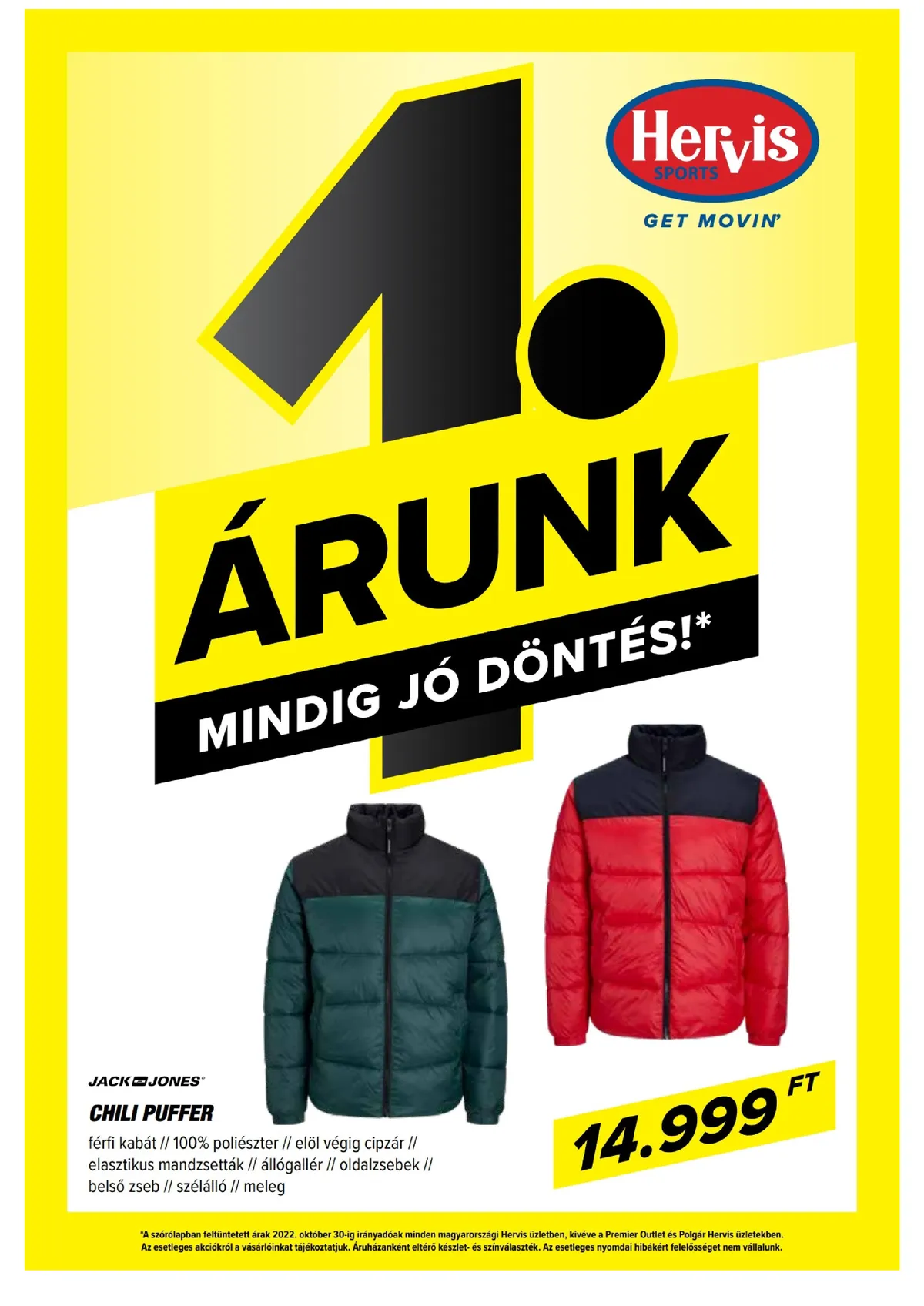 Hervis akciós újság 10.24–10.30