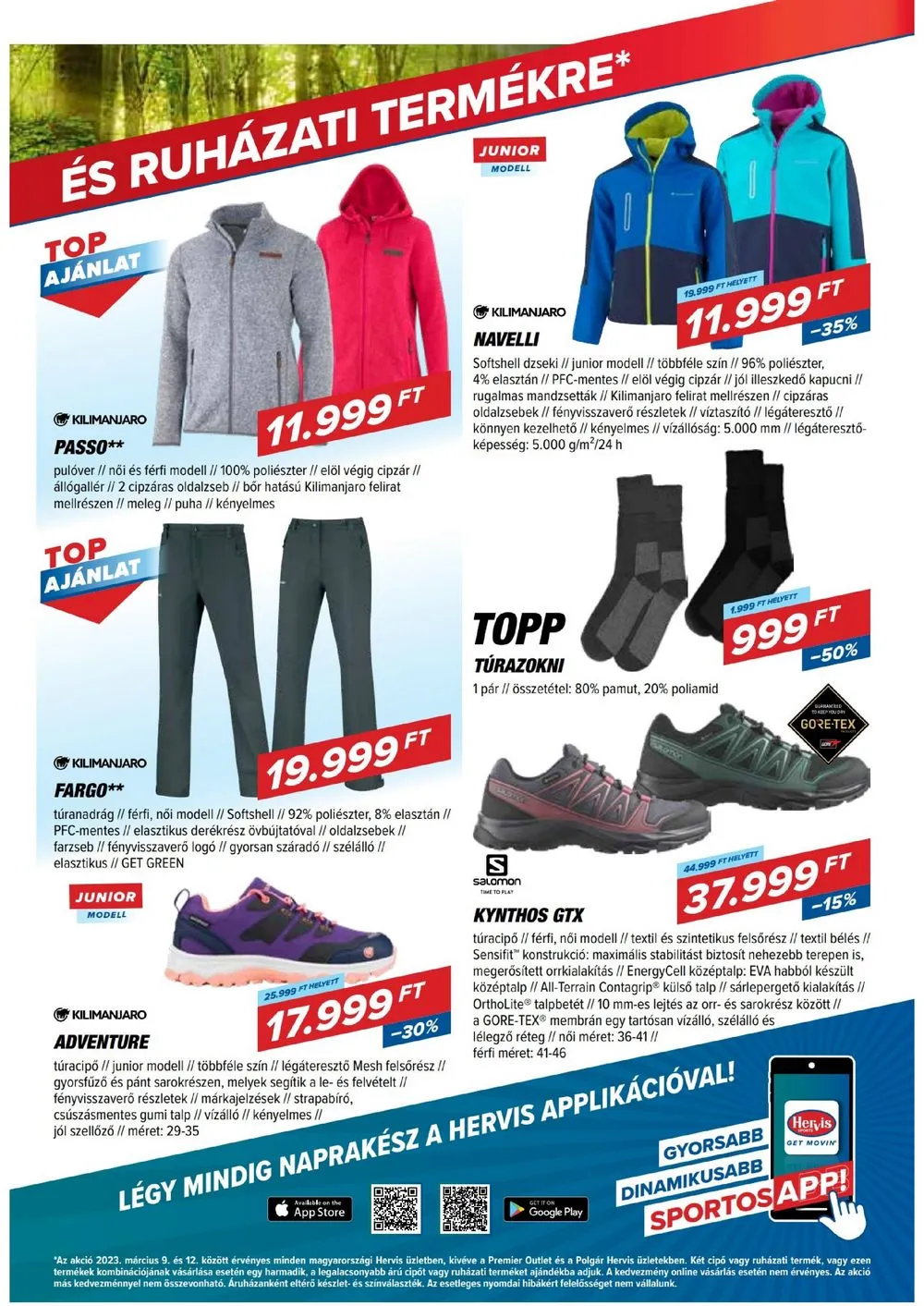 Hervis akciós újság 03.07–03.19 – 7. oldal