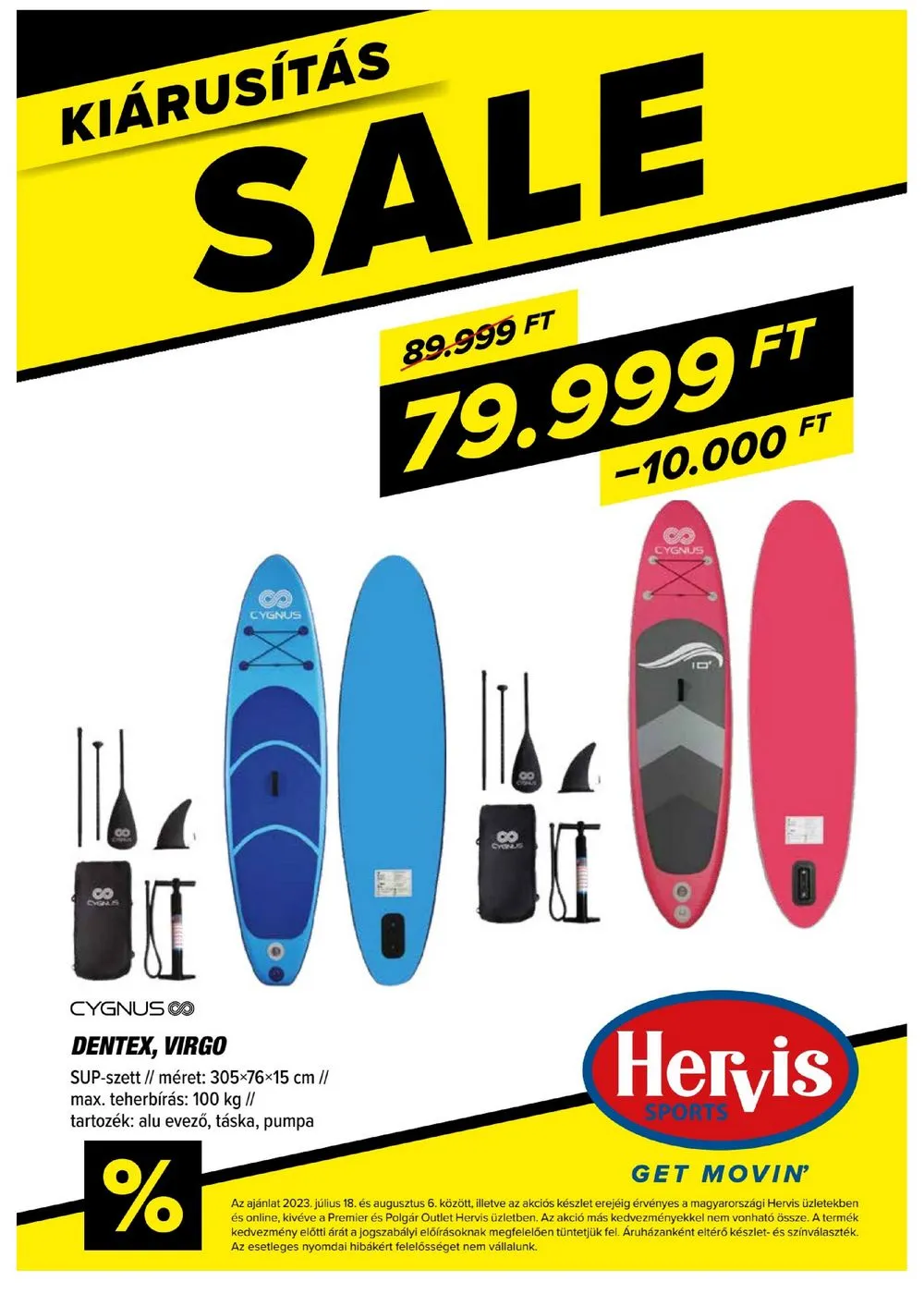 Hervis akciós újság 07.18–08.06