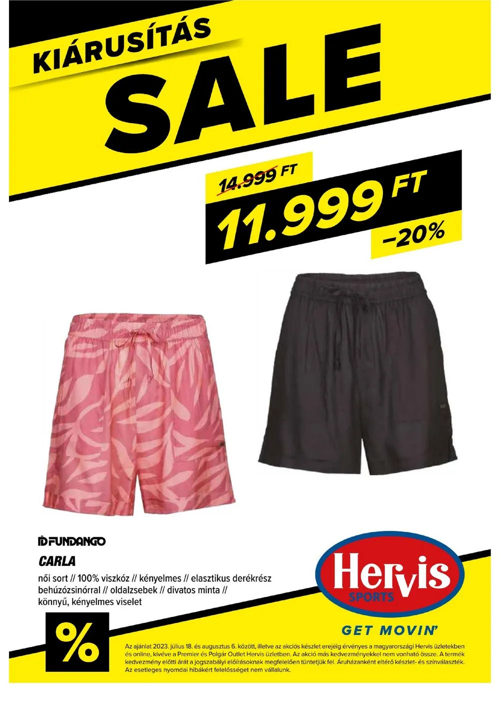 Hervis akciós újság 07.18–08.06 – 22. oldal