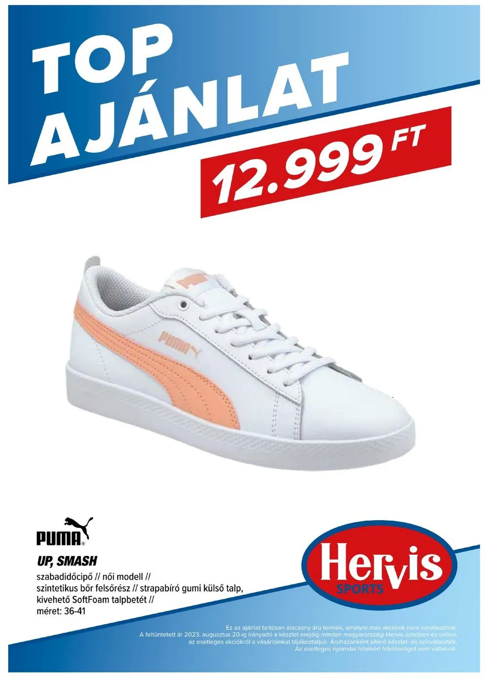 Hervis akciós újság 08.08–08.20