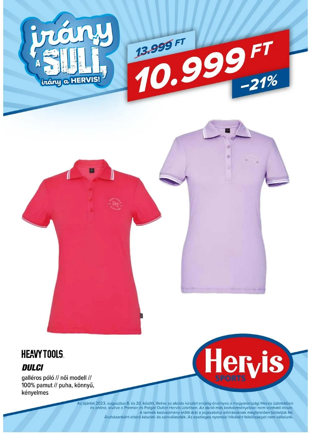 Hervis akciós újság 08.08–08.20 – 17. oldal