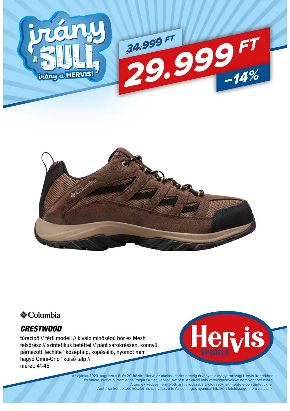 Hervis akciós újság 08.08–08.20 – 22. oldal