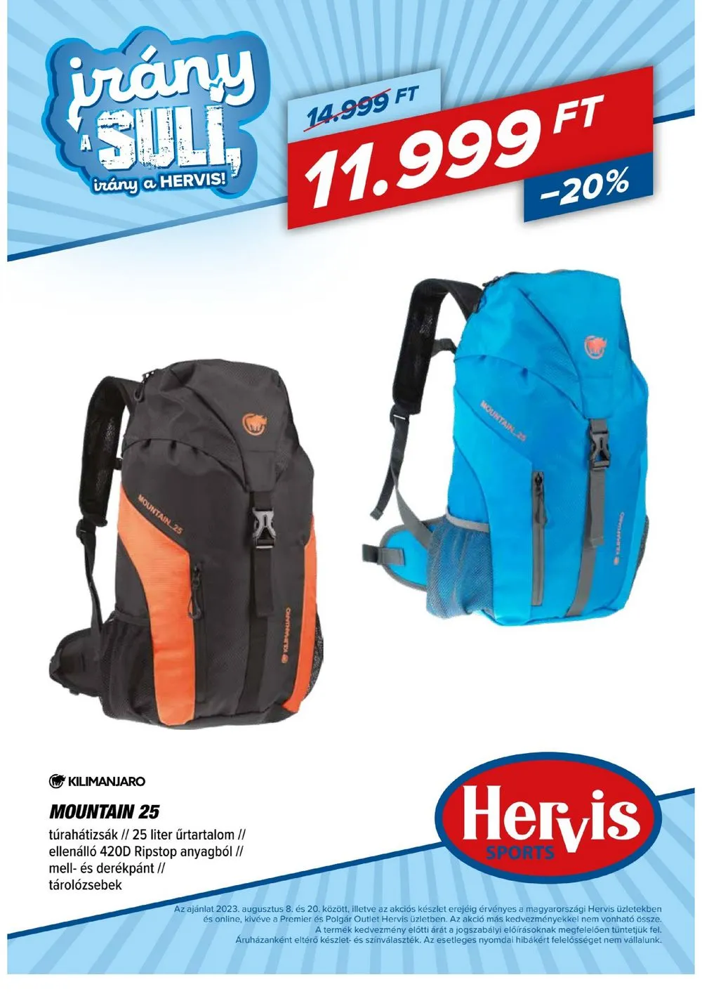 Hervis akciós újság 08.08–08.20 – 26. oldal
